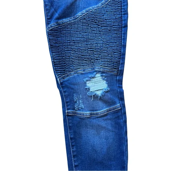 Judy Blue Women 9/29 Jeans Skinny Fit Style JB8469 Distressed Moto Denim Grunge - Picture 10 of 16